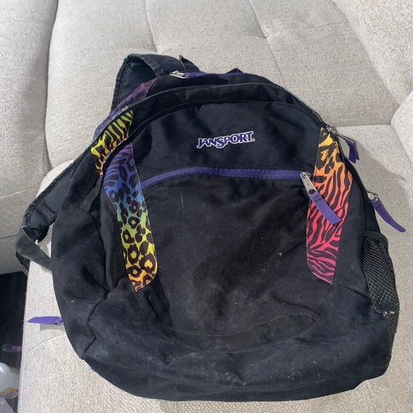 Jansport Handbags - Jansport Black Backpack with Logo Detail